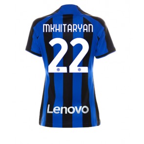 Inter Milan Henrikh Mkhitaryan #22 kläder Kvinnor 2022-23 Hemmatröja Kortärmad